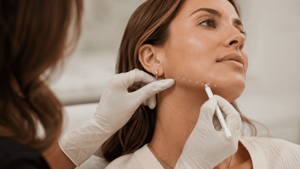 Our board-certified providers handling a jaw botox consultation